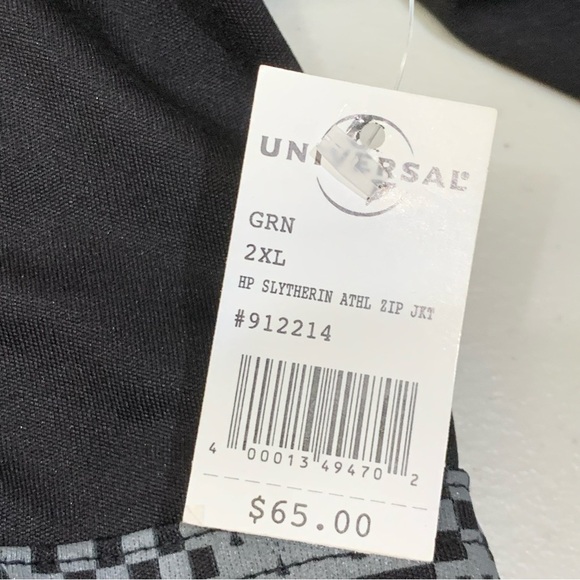 NWT Universal Studios Harry Potter Slytherin Hooded Athletic Jacket - Adult 2XL - Picture 3 of 8